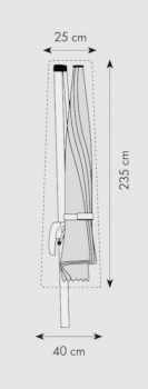 Doppler Active Schutzhülle für Pendelschirme bis 350 + 300x300 (235x40x25cm) RV+Stab
